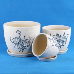 Customized Round Ceramic Pots Wide Selection Drainage Included