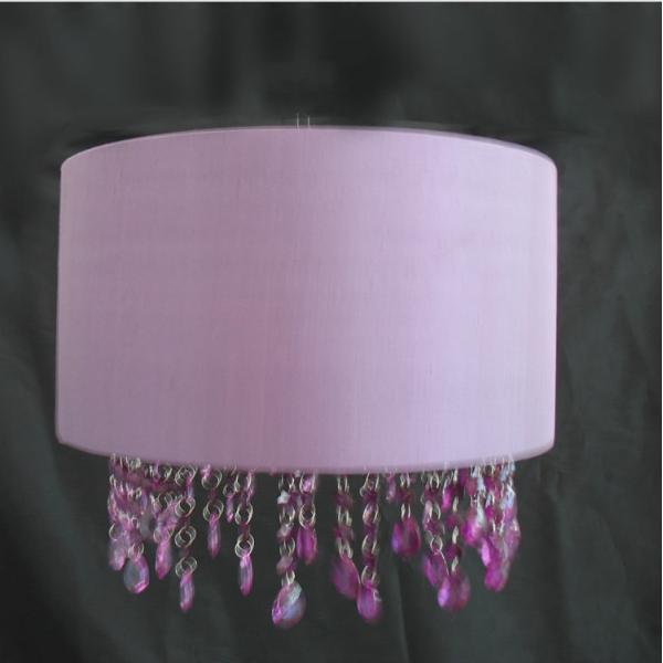 Buy Acrylic Drum Easy Fit Pendant Shade Pendant Purple Beaded Lampshade at wholesale prices