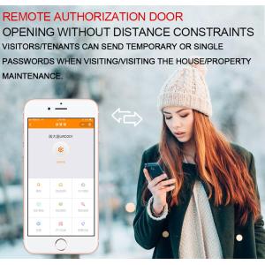 Semi - Automatic Fingerprint Scanner Door Lock With Magnetic Card Durable