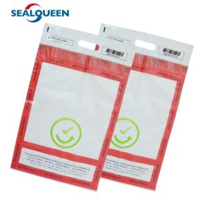 Custom Printed Security Tamper Evident Plastic Bag Self Adhesive Sealing