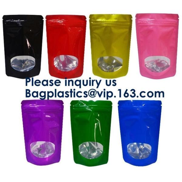 Buy Metalized Shielding Stand Up Pouch / Clear Stand Up Zip Bags Bags Packaging,Aluminum Foil Plastic Pouch Standing Up Spic at wholesale prices