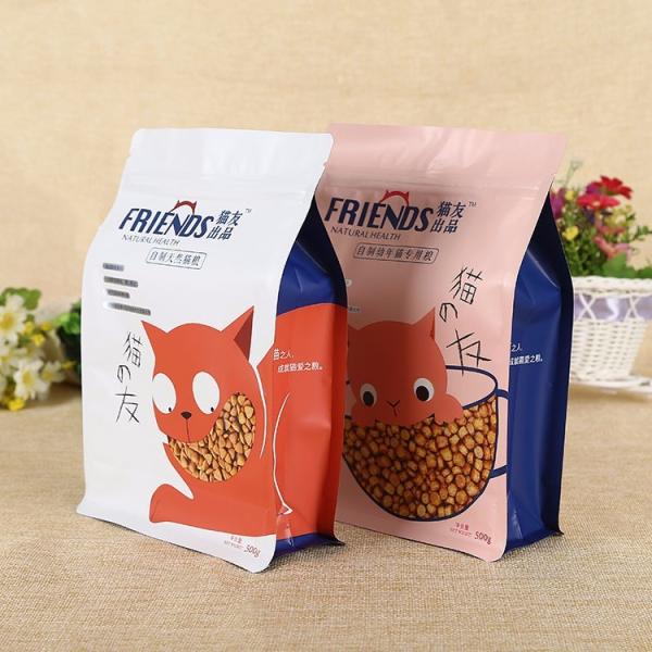 k Pet Food Packaging Bag Custom Printed 150 Microns Bottom Sealing 7mm