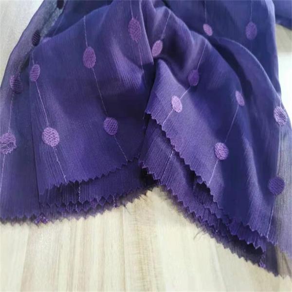 Buy 30dx30d 39gsm Polyester Spandex Chiffon Fabric Embroidery Crinkle Chiffon Polyester at wholesale prices