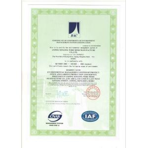 Anping Xinlong Wire Mesh Manufacture Co., Ltd. Certifications
