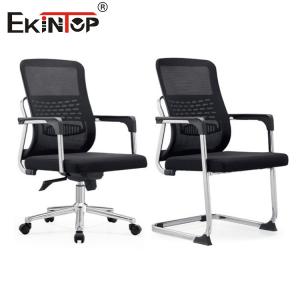Customizable Black Office Chair With Armrests And Breathable Mesh Fabric