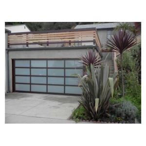 Black Automatic Garage Door Electric Sectional 0.76PVB Fluorocarbon Paint