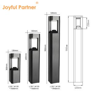 Outdoor Lawn Luminaire Exterior IP65 Waterproof OSRAM LED 10W Single Color 900mm