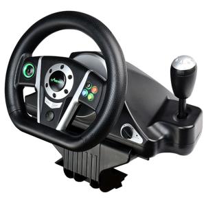 Dual Vibration Gaming Steering Wheel And Pedals , Usb Steering Wheel 270 Degree