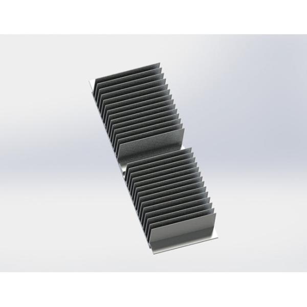 Sandblasting Extruded Aluminum LED Heatsink Profiles Square Shape ISO Standard