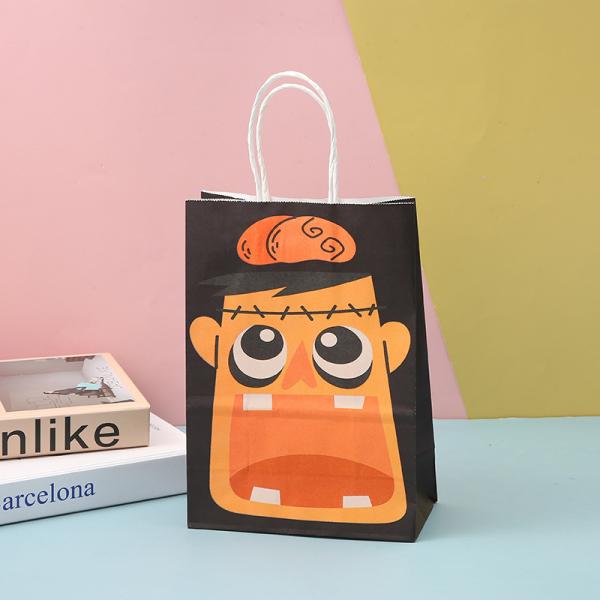 Eco-friendly Halloween Party Gift Bag Kraft Paper Bag for Cross-Border Sales on Amazon
