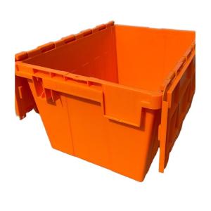 Quality Top Tote Reusable Solid Style Nestable PP Material Stackable Crate for Moving for sale