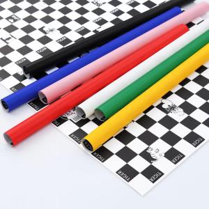 One Side Of Plaid Pattern Flower Wrapping Paper Gift Wrapping Plastic Paper