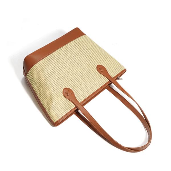 Large Capacity Tote Straw Woven Bag Summer Commuter Single Shoulder