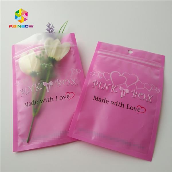 Clear Heart Window Plastic Packing Bags For Eyelash Hair Extension / Gift