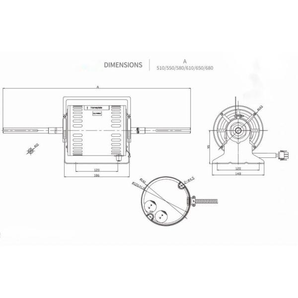 750w AC BLDC Motor 800-3000rpm High Power 1HP DC EC Motor For Fan Blower Or Air Conditioner
