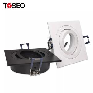 Office Downlight Square Recessed White Die-cast Aluminium Adjustable Gu10