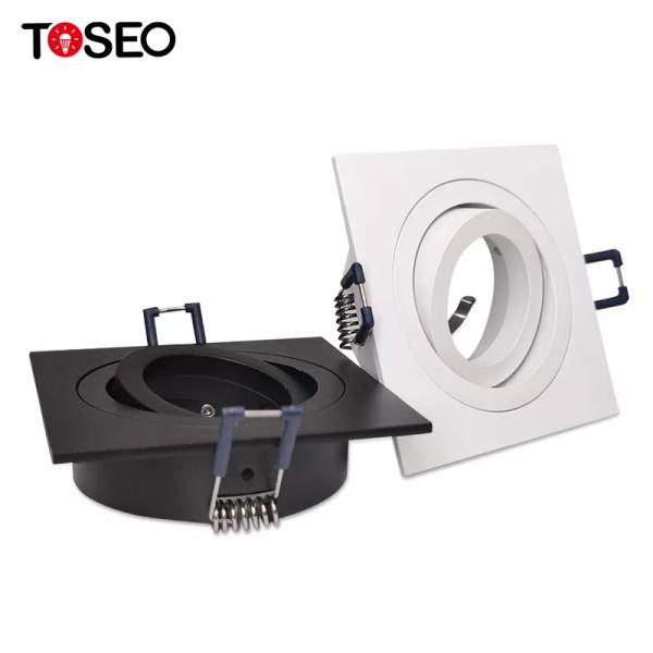 Buy Office Downlight Square Recessed White Die-cast Aluminium Adjustable Gu10 at wholesale prices