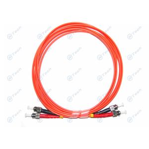 ST To ST Duplex Patch Cord Optical Fiber LSZH Cable 0.35dB Insertion Loss