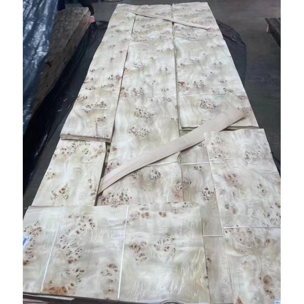 Buy Natural Sliced Cut Poplar Burl Veneer Sheets A Grade For Furniture Decoration at wholesale prices