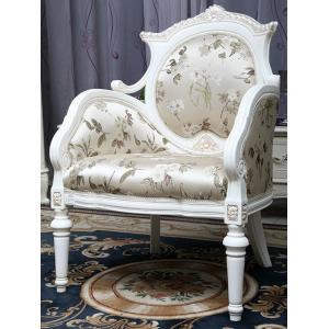 ISO9001 Antique High Back Upholstered Chairs Champagne Velvet Snuggle Chair