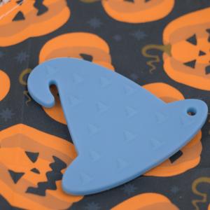 Colorful Halloween Silicone Teether With Witches Hat Candy Corn Shape