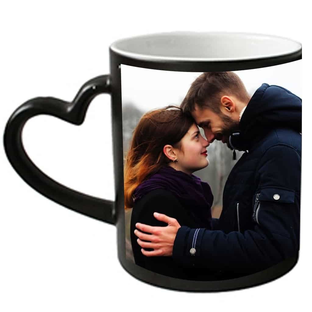 Buy 11oz Heart Sublimation Coated Ceramic Magic Mugs Semi-Glossy Color Change at wholesale prices