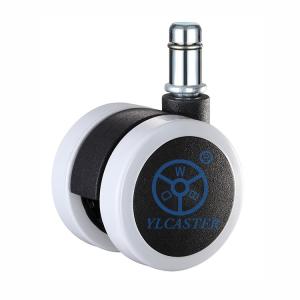 2" M11x22mm Grip Ring Stem Twin Wheel Furniture Casters For Office Chairs