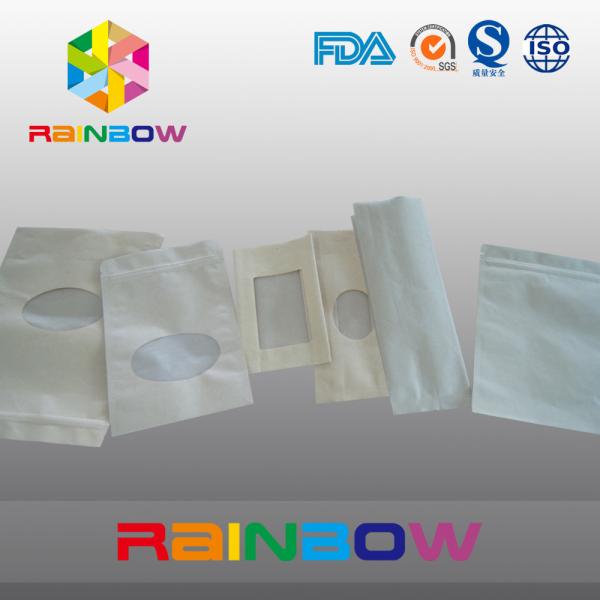 Buy Brown Kraft Paper Bag Stand Up Packaging Bag With Zipper , k Bag For Candy / Foods at wholesale prices