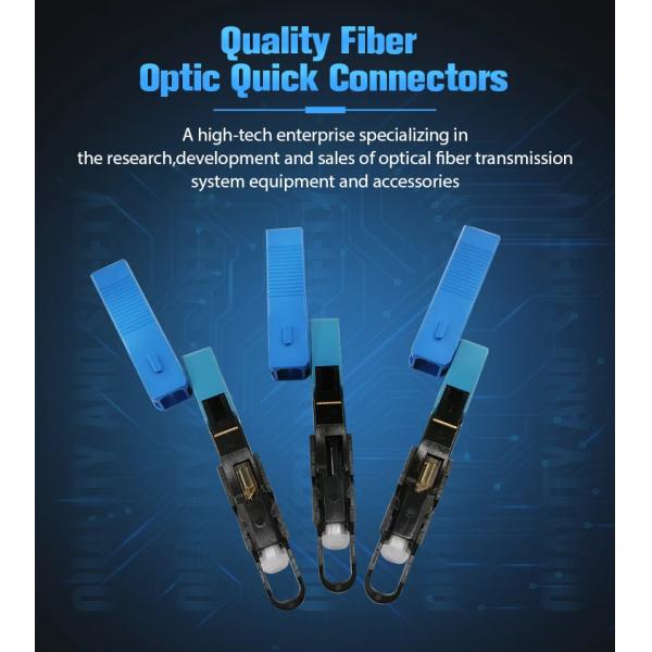 SC APC UPC Fiber Optic Fast Connector FTTH Optical Coupler For Drop Cable