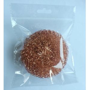 Buy cheap Spiral Copperized Stainless Steel Scourer Kitchen Cleaning Ball 18g from wholesalers