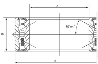 Auto Double Row Air Conditioner Bearings 4606-1AC2RS 30mm x 47mm x 18mm