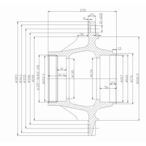 Heavy Duty 3601S1 16 Ton Fuwa Semi Trailer Wheel Hub