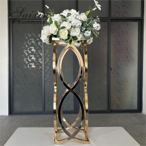 Gold Wedding Flower Stand Centerpiece Unique Metal Flower Stand 97cm