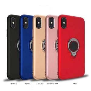 Paited Color Ring Magnetic Car Mount Holder Soft TPU Case Back Cover For Samsung J7 2018 S7 Edge A6 Plus/J8 2018/A9 STAR