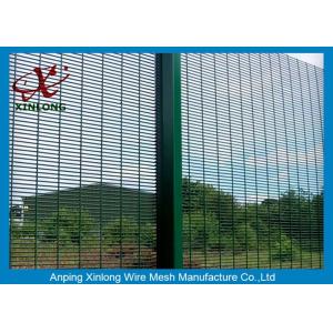 Powders Sprayed Coating Dark Green 358 Security Mesh Fence 12.7*76.2mm