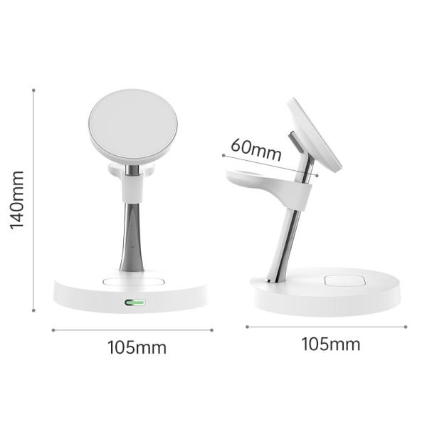 Folding Wireless Charger T269D Support 15W/10W Fast Charger With Night Lamp suit