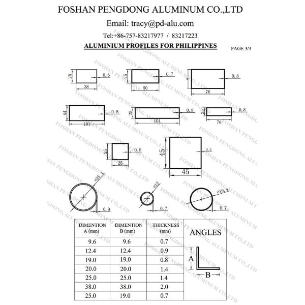 Philippines Aluminium Profile for sliding window