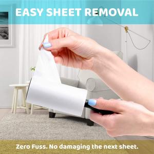 Removable White Plastic Lint Clothes Hair Remover Roller For Cat Fur