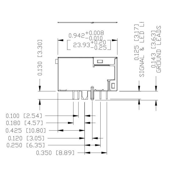 0875-1AX1-BH Tab Up 1000 base-T Rj45 Integrated Jack 10 PIN G/Y Led