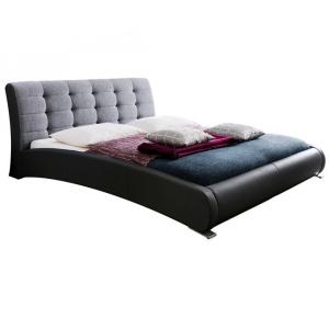 european style modern simple curving sidepart fabric bed bedroom furniture