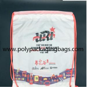 7mm Cotton Rope CPE LDPE Plastic Drawstring Backpack