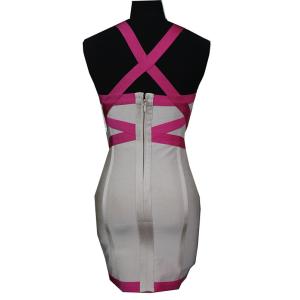 Spandex Ombre Midi Evening Dresses , Fashion Anti-Wrinkle Bandage Dress