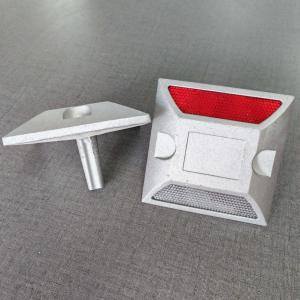 Reflective Sand Filled Aluminum Road Stud With Pin Cast Aluminum Pavement Marker