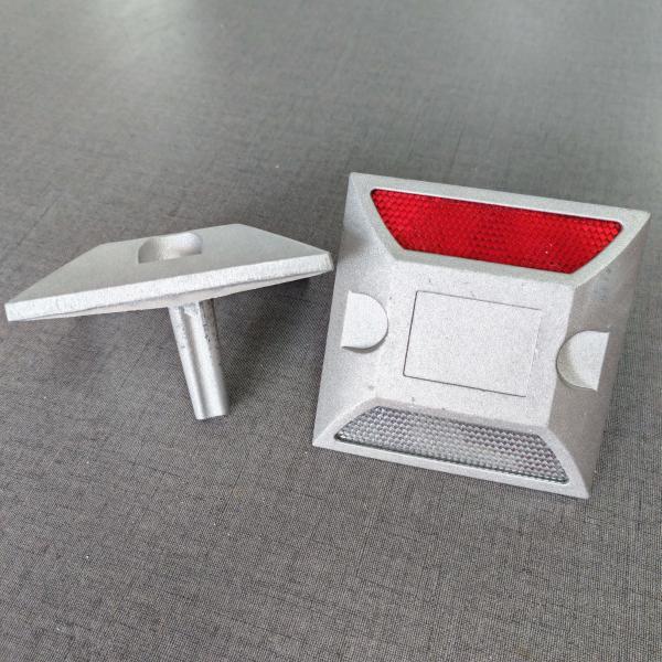 Reflective Sand Filled Aluminum Road Stud With Pin Cast Aluminum Pavement Marker