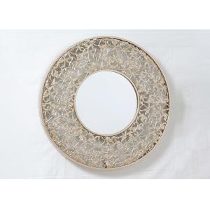 Round Rose Gold Painting Metal Wall Art Mirror