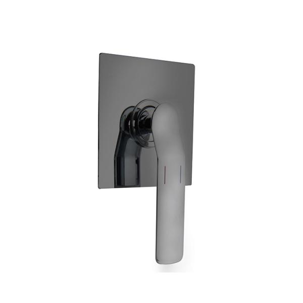 Single lever concealed in-wall build in bath or shower mixer bathroom gun metal