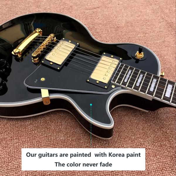 Guitar recording video appreciation custom mahogany black lpcustom electric guitar gold hardware