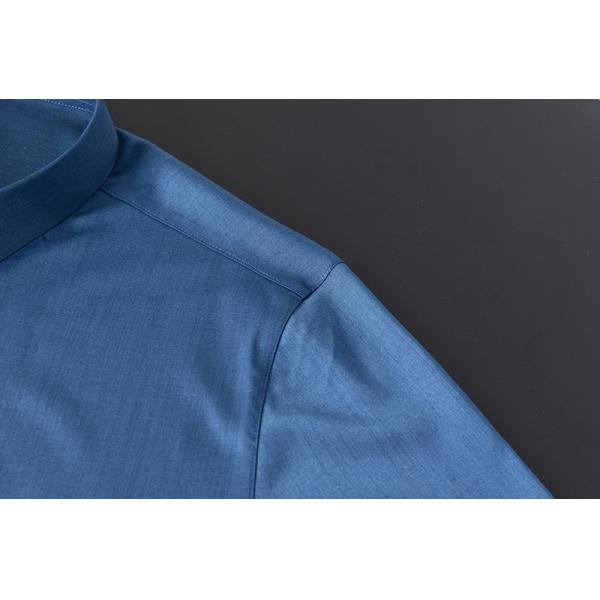 Anti-pilling Men's Long Sleeve Plain Shirts with Polyester Viscose Silk Acrylic Logo