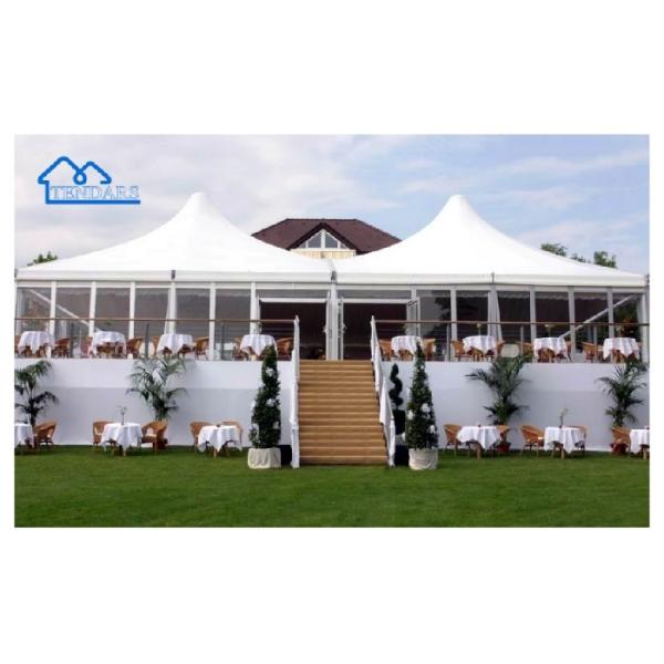 Buy UV Resistant Aluminium Pagoda Tent 10x10 Waterproof Flame Retardant at wholesale prices