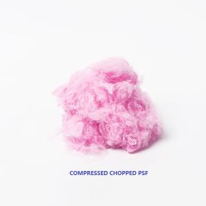 Industrial Recycled Polyester Fiber / Cherry Blossom Pink Polyester Raw Material
